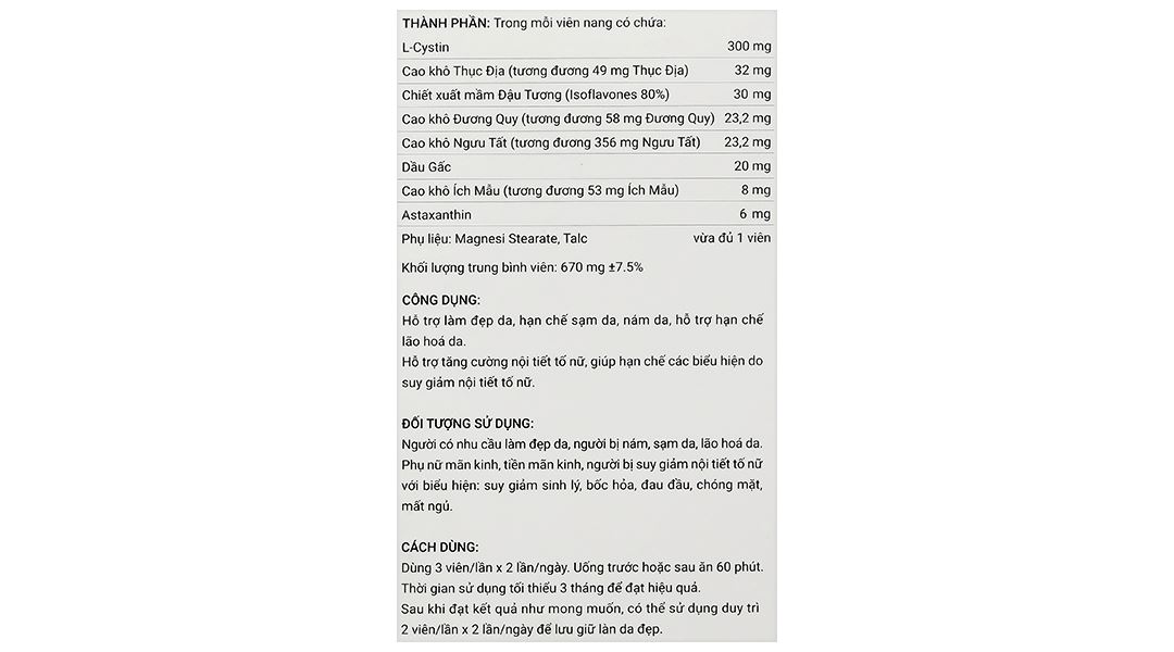 Combo 4 hộp Sắc Ngọc Khang hộp 180 viên - 8